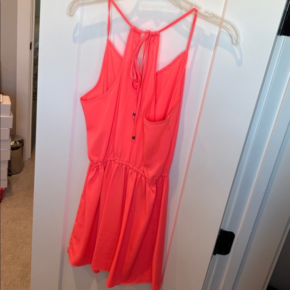 Fluorescent dress with keyhole tie back and cinch waist - Picture 3 of 6